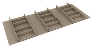 Häfele 807.87.515 TAG - Sunglass Organizer Drawer Insert, Contour, For 36" wide drawers, 20" depth, pewter