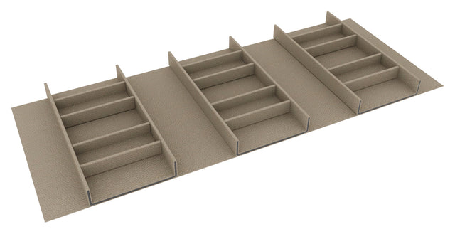 Häfele 807.87.515 TAG - Sunglass Organizer Drawer Insert, Contour, For 36" wide drawers, 20" depth, pewter