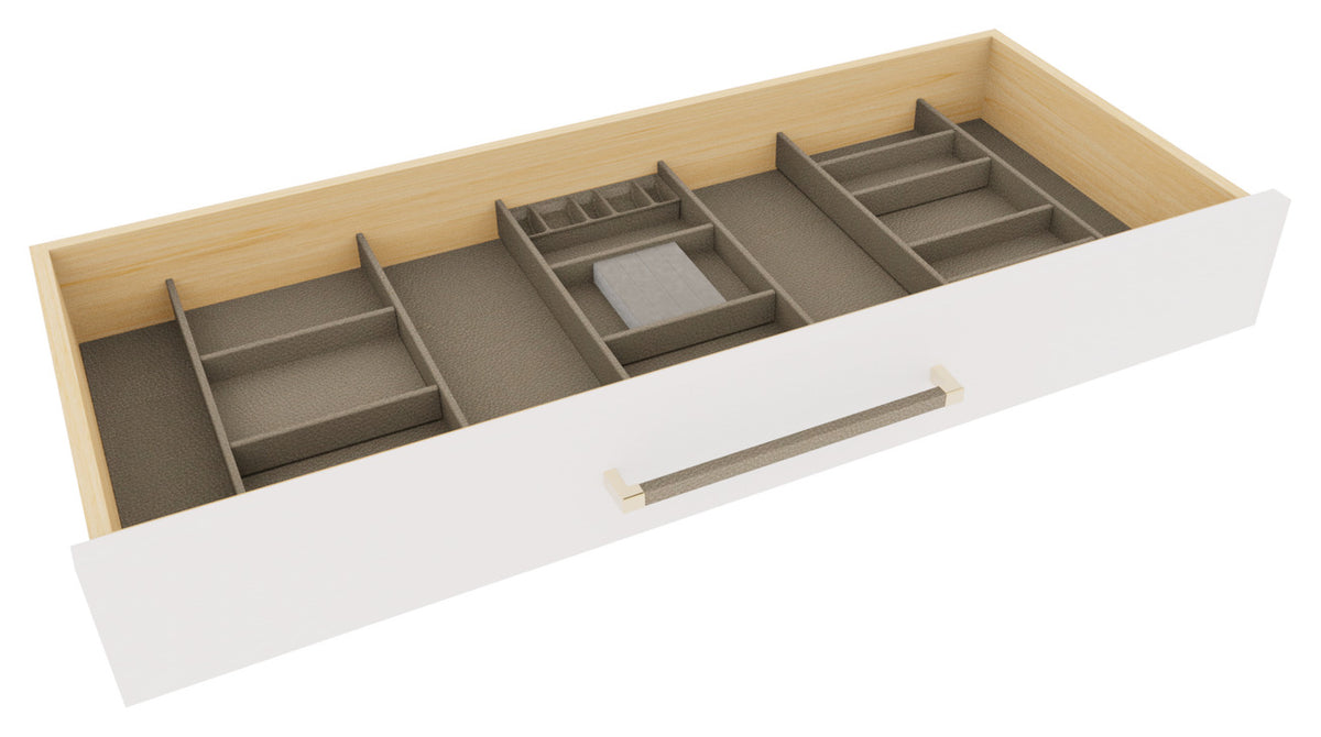 Häfele 807.87.104 TAG - Jewelry Organizer Drawer Tray, Contour, For 36" wide drawers, 16" depth, oyster
