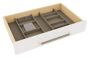 Häfele 807.87.504 TAG - Jewelry Organizer Drawer Tray, Contour, For 36" wide drawers, 16" depth, pewter
