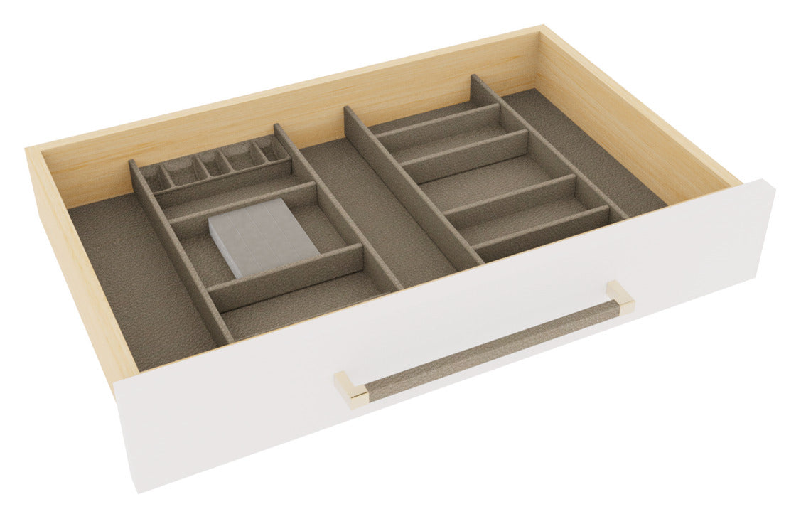 Häfele 807.87.103 TAG - Jewelry Organizer Drawer Tray, Contour, For 24" wide drawers, 20" depth, oyster