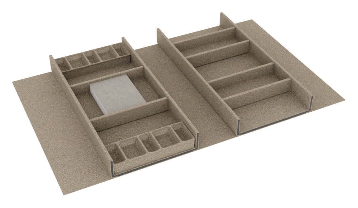 Häfele 807.87.704 TAG - Jewelry Organizer Drawer Tray, Contour, For 36" wide drawers, 16" depth, winter