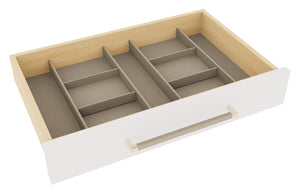 Häfele 807.87.524 TAG - Tie & Belt Drawer Organizer, Contour, For 36" wide drawers, 16" depth, pewter