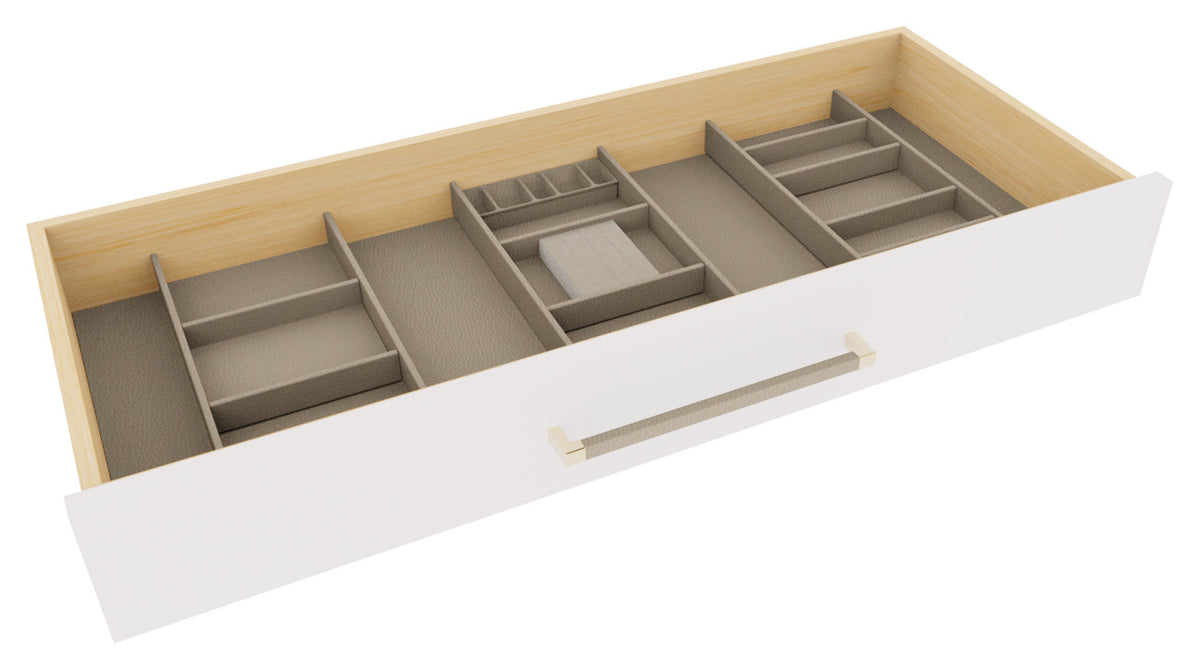 Häfele 807.87.104 TAG - Jewelry Organizer Drawer Tray, Contour, For 36" wide drawers, 16" depth, oyster