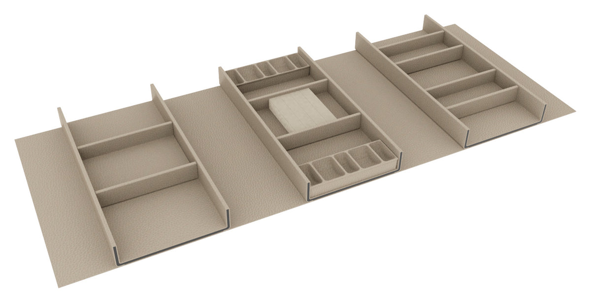 Häfele 807.87.104 TAG - Jewelry Organizer Drawer Tray, Contour, For 36" wide drawers, 16" depth, oyster
