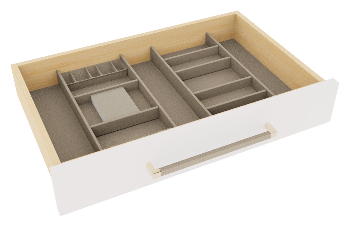 Häfele 807.87.104 TAG - Jewelry Organizer Drawer Tray, Contour, For 36" wide drawers, 16" depth, oyster