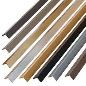Häfele 100.00.157 Cabinet Accent L-Channel, H x W: 13 x 2 mm (1/2" x 1/16"), Aluminum, 1828 mm (72") length, Titanium