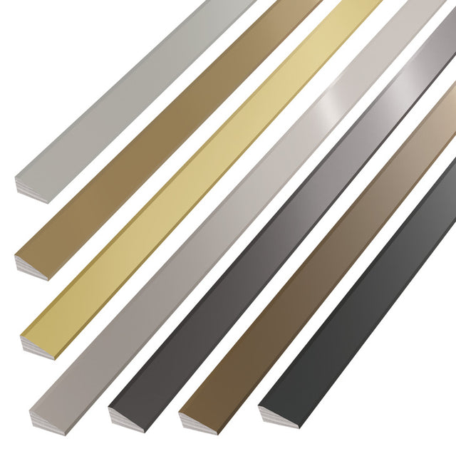 Häfele 100.00.155 Cabinet Accent Angled Bar, H x W x L: 11 x 6 x 2336 mm (7/16" x 1/4" x 92"), Light bronze