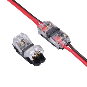 Häfele 824.19.416 Wire Splice, 2-Pin Connector, Plastic, clear/black