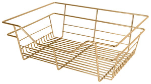 Häfele 547.38.658 Wire Closet Basket, with Full Extension Slides, Matte nickel, 16" x 17" x 17", with nickel-plated 16" slides