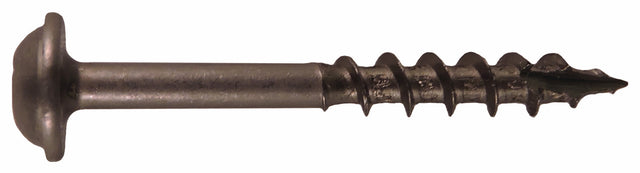 Häfele 019.09.087 Pocket Hole Screw, Face Frame, Square Drive, T17, Steel, Dry Lube, Round washer head, coarse thread, #8 x 1"