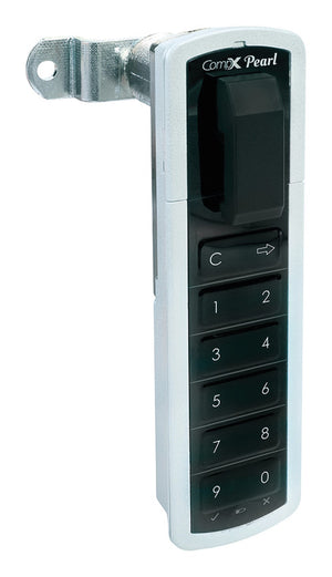 Häfele 231.97.212 Keypad Lock, CompX Pearl, Manual, Vertical, with lever on bottom, 11/16" cylinder length, matte black