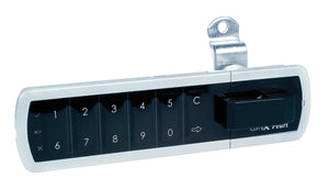 Häfele 231.97.210 Keypad Lock, CompX Pearl, Manual, Lefthand mount, 11/16" cylinder length, silver