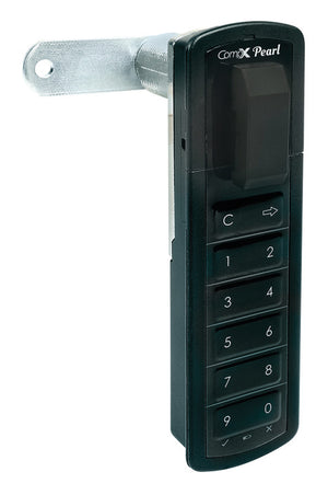 Häfele 231.97.201 Keypad Lock, CompX Pearl, Manual, Righthand mount, 1 3/16" cylinder length, silver