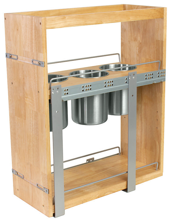 Häfele 545.49.852 Canister Pull-Out, Elemental Wood, 26 3/4" height, 10 1/8" width