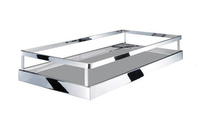 Häfele 545.60.579 Magic Corner I Tray, for 88 lbs. Weight Capacity, Arena Plus with non-slip effect, Chrome/gray, depth: 390 mm (15 3/8")