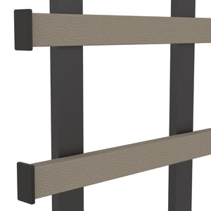 Häfele 807.25.403 TAG - Frame Kit, Duet Symphony Surface Mount Wall System, Width: 13 1/2", slate gray, winter leather, powder-coated