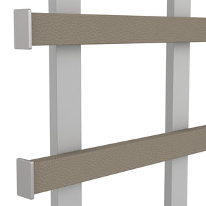 Häfele 807.74.671 TAG - Frame Kit, Duet Symphony Surface Mount Wall System, Width: 23", matte gold, oyster leather, anodized