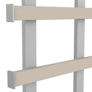 Häfele 807.25.403 TAG - Frame Kit, Duet Symphony Surface Mount Wall System, Width: 13 1/2", slate gray, winter leather, powder-coated