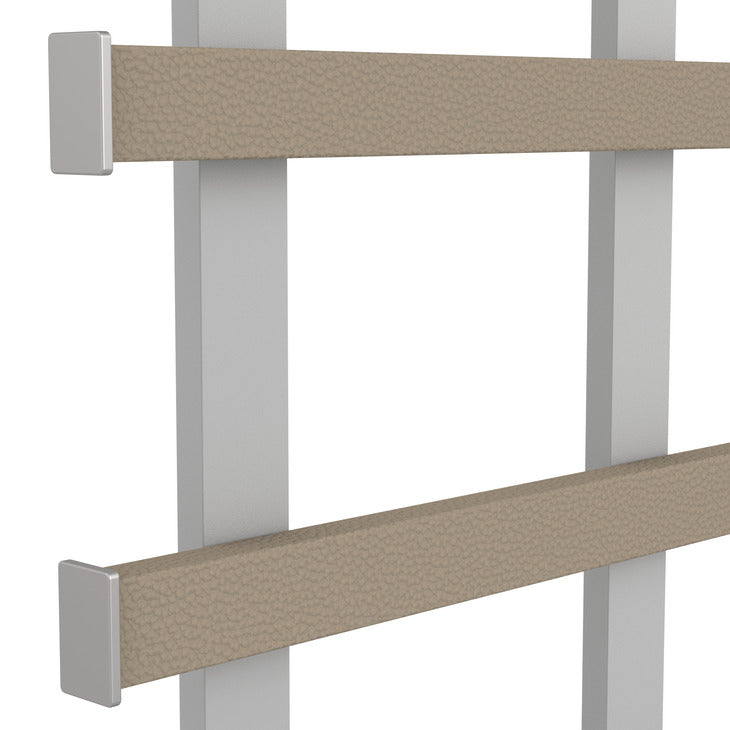 Häfele 807.74.581 TAG - Frame Kit, Duet Symphony Surface Mount Wall System, Width: 23", slate gray, winter leather, anodized