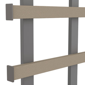Häfele 807.25.206 TAG - Frame Kit, Duet Symphony Surface Mount Wall System, Width: 23", matte nickel, pewter leather, powder-coated