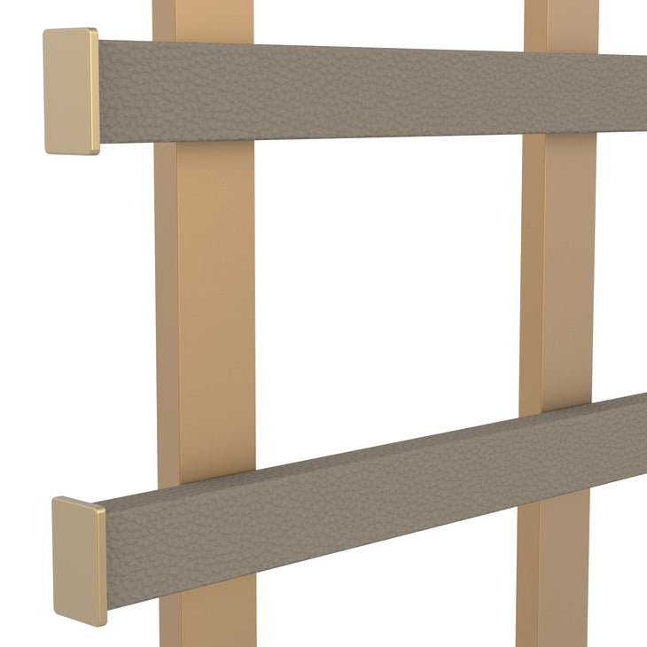 Häfele 807.73.082 TAG - Frame Kit, Dodeca Symphony Wall Mount System, Width: 13 1/2", matte gold, oyster leather, anodized
