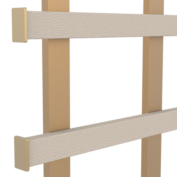 Häfele 807.73.830 TAG - Frame Kit, Quartet Symphony Wall Mount System, Width: 13 1/2", matte gold, pewter leather, anodized
