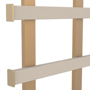 Häfele 807.73.830 TAG - Frame Kit, Quartet Symphony Wall Mount System, Width: 13 1/2", matte gold, pewter leather, anodized