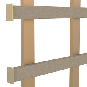 Häfele 807.25.304 TAG - Frame Kit, Duet Symphony Surface Mount Wall System, Width: 47", matte aluminum, pewter leather, powder-coated