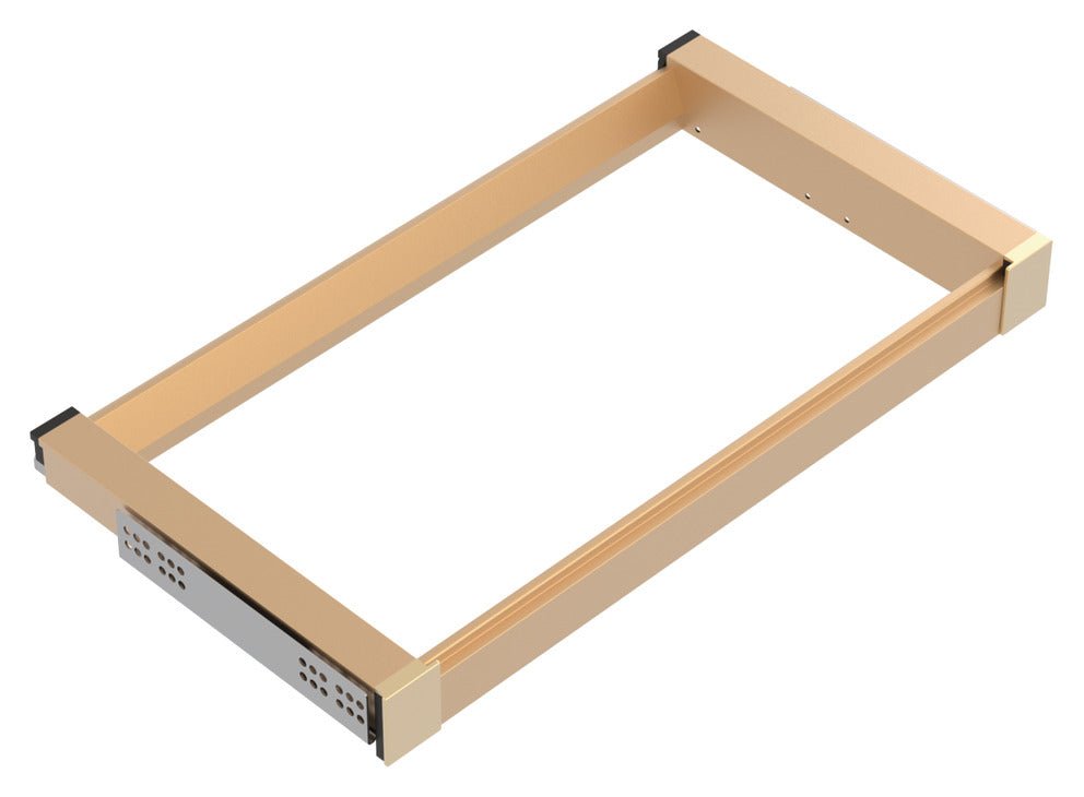Häfele 807.81.554 TAG - Pull-Out Suspend Frame, Curate, matte aluminum, 20" depth, 24" width
