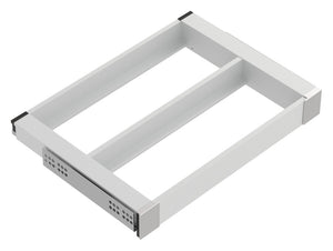 Häfele 807.81.519 TAG - Pull-Out Tray Frame, Curate, 14" Depth, with two compartments, black, 18" width