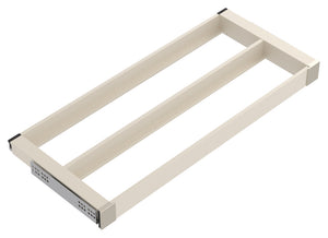 Häfele 807.81.573 TAG - Pull-Out Tray Frame, Curate, 14" Depth, with two compartments, matte aluminum, 24" width