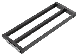 Häfele 807.81.579 TAG - Pull-Out Tray Frame, Curate, 14" Depth, with two compartments, slate gray, 24" width