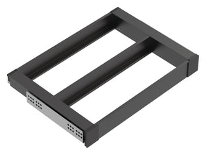 Häfele 807.81.526 TAG - Pull-Out Tray Frame, Curate, 14" Depth, with two compartments, matte gold, 18" width