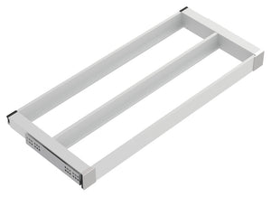 Häfele 807.81.571 TAG - Pull-Out Tray Frame, Curate, 14" Depth, with two compartments, black, 24" width