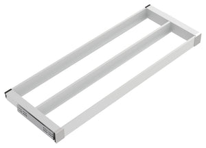 Häfele 807.81.549 TAG - Pull-Out Tray Frame, Curate, 14" Depth, with two compartments, matte nickel, 18" width