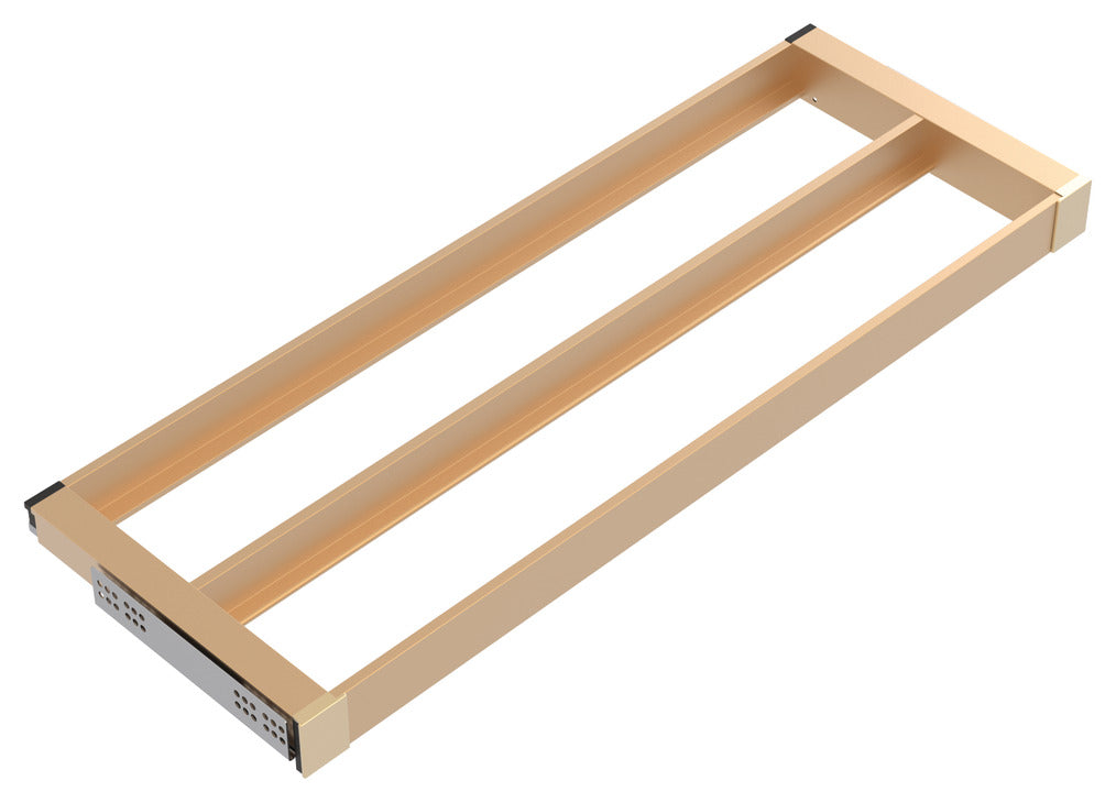 Häfele 807.81.535 TAG - Pull-Out Tray Frame, Curate, 14" Depth, with two compartments, slate gray, 30" width