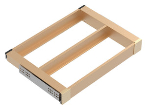 Häfele 807.81.571 TAG - Pull-Out Tray Frame, Curate, 14" Depth, with two compartments, black, 24" width
