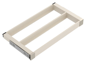 Häfele 807.81.535 TAG - Pull-Out Tray Frame, Curate, 14" Depth, with two compartments, slate gray, 30" width