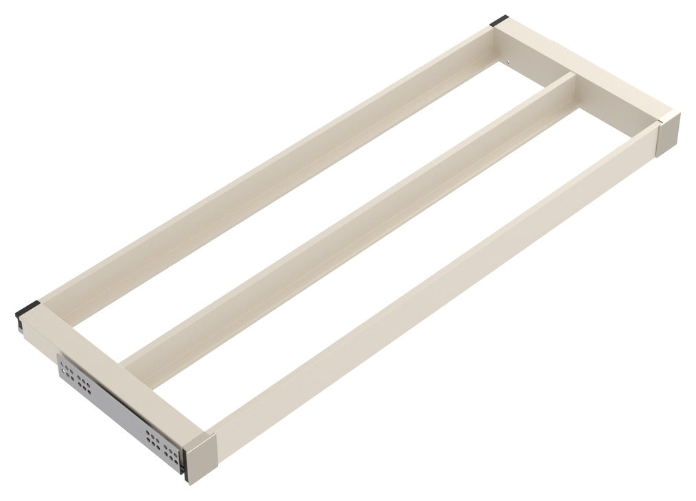 Häfele 807.81.519 TAG - Pull-Out Tray Frame, Curate, 14" Depth, with two compartments, black, 18" width