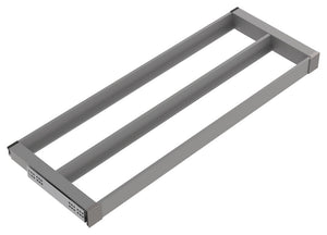 Häfele 807.81.579 TAG - Pull-Out Tray Frame, Curate, 14" Depth, with two compartments, slate gray, 24" width