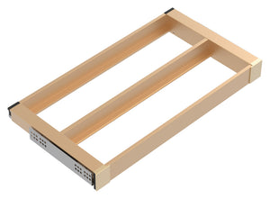 Häfele 807.81.571 TAG - Pull-Out Tray Frame, Curate, 14" Depth, with two compartments, black, 24" width