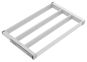 Häfele 807.81.521 TAG - Pull-Out Tray Frame, Curate, 20" Depth, with three compartments, black, 18" width