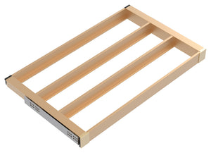 Häfele 807.81.540 TAG - Pull-Out Tray Frame, Curate, 20" Depth, with three compartments, matte nickel, 36" width