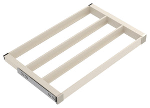 Häfele 807.81.582 TAG - Pull-Out Tray Frame, Curate, 20" Depth, with three compartments, black, 30" width