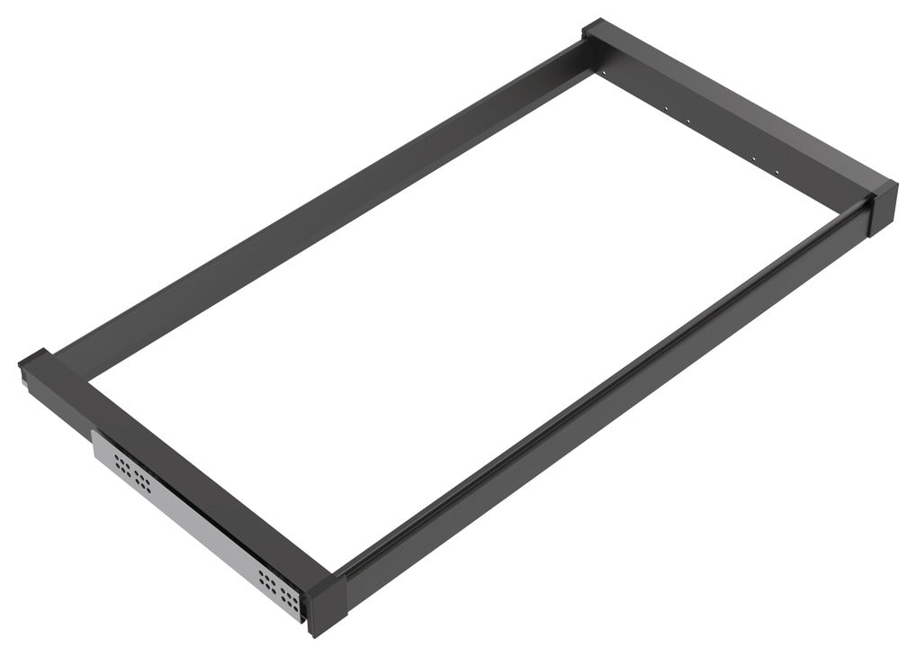 Häfele 807.81.554 TAG - Pull-Out Suspend Frame, Curate, matte aluminum, 20" depth, 24" width
