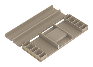 Häfele 807.87.249 TAG - Jewelry Organizer Insert Kits, Curate, pewter, 14" depth, 30" width