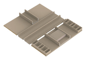 Häfele 807.87.178 TAG - Jewelry Organizer Insert Kits, Curate, oyster, 14" depth, 18" width