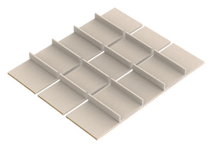 Häfele 807.87.221 TAG - Tie and Belt Organizer Insert Kits, Curate, oyster, 20" depth, 30" width