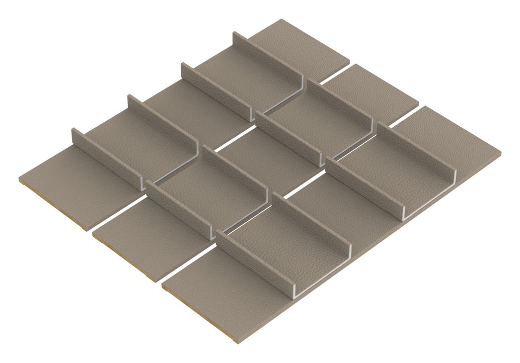 Häfele 807.87.242 TAG - Tie and Belt Organizer Insert Kits, Curate, pewter, 14" depth, 18" width